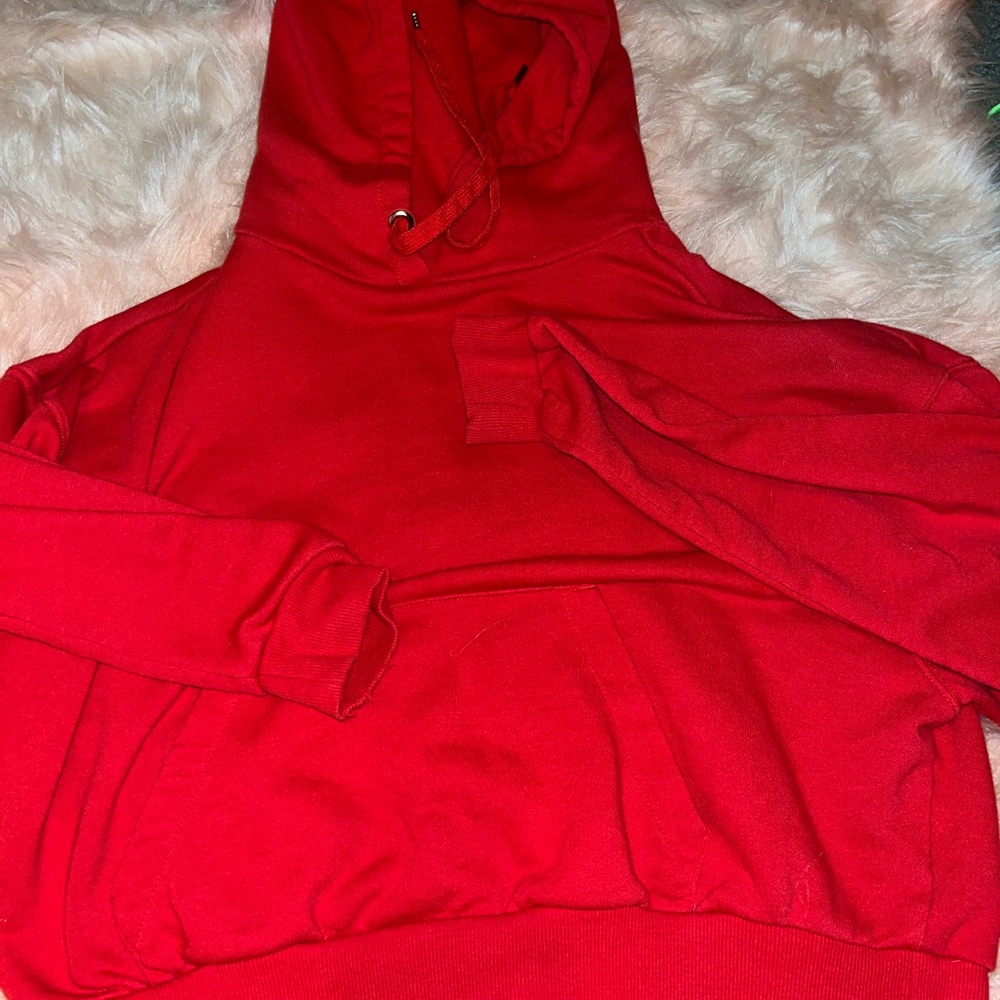 Red crop top jacket & Nike jacket